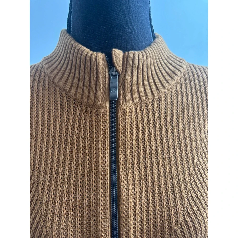 Lululemon Softer‎ Still Cashmere Blend Wrap Zip Sweater M/L athleisure layered